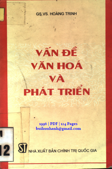 Vấn Đề Văn Hóa Và Phát Triển (NXB Chính Trị 1996) - Hoàng Trinh, 124 Trang