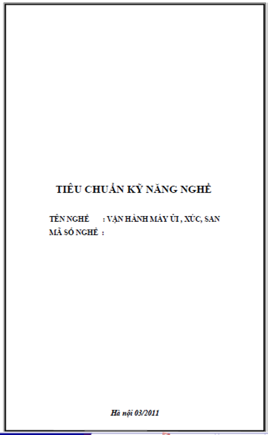 Vận Hành Máy Ủi, Xúc, San (NXB Hà Nội 2011) - Đào Văn Đường, 177 Trang