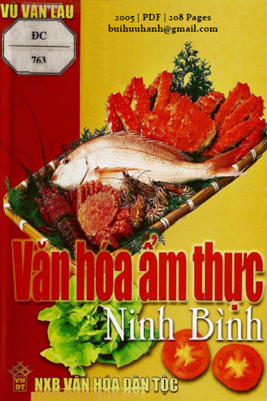 Văn Hóa Ẩm Thực Ninh Bình (NXB Văn Hóa Dân Tộc 2005) - Vũ Văn Lâu, 208 Trang