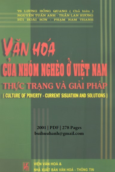 Văn Hóa Của Nhóm Nghèo Ở Việt Nam (NXB Văn Hóa Thông Tin 2001) - Lương Hồng Quang, 278 Trang