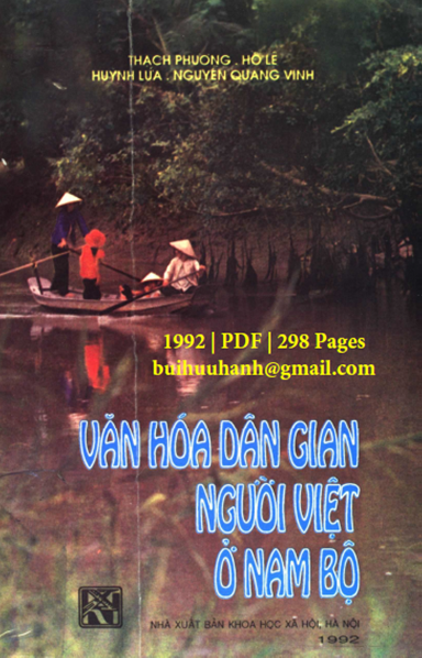 Văn Hóa Dân Gian Người Việt Ở Nam Bộ (NXB Khoa Học Xã Hội 1992) - Thạch Phương, 298 Trang