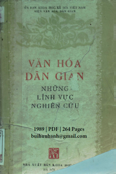 Văn Hóa Dân Gian Những Lĩnh Vực Nghiên Cứu (NXB Khoa Học Xã Hội 1989) - Ngô Đức Thịnh, 264 Trang