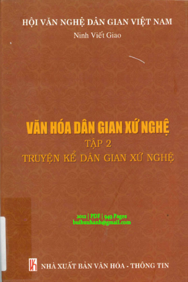 Văn Hóa Dân Gian Xứ Nghệ Tập 2 (NXB Văn Hóa Thông Tin 2012) - Ninh Viết Giao, 949 Trang