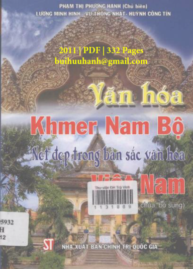 Văn Hóa Khmer Nam Bộ-Nét Đẹp Trong Bản Sắc Văn Hóa (NXB Chính Trị 2011) - Phạm Thị Phương Hạnh