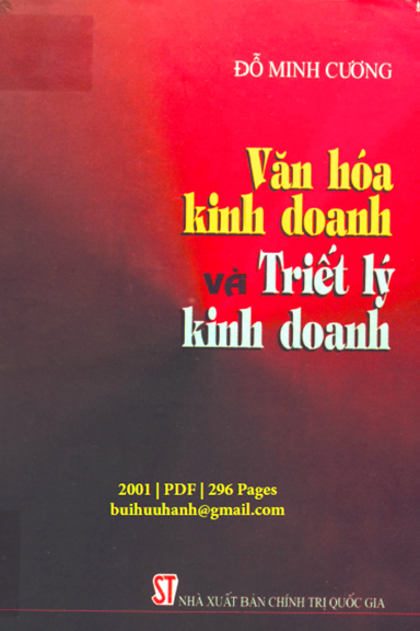 Văn Hóa Kinh Doanh Và Triết Lý Kinh Doanh (NXB Chính Trị 2001) - Đỗ Minh Cương, 296 Trang