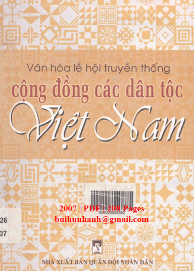 Văn Hóa Lễ Hội Truyền Thống Cộng Đồng Các Dân Tộc Việt Nam (NXB Quân Đội 2007) - Vũ Ngọc Khánh