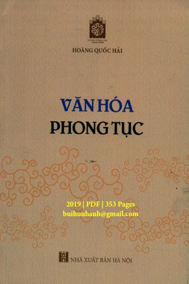 Văn Hóa Phong Tục (NXB Hà Nội 2019) - Hoàng Quốc Hải, 353 Trang