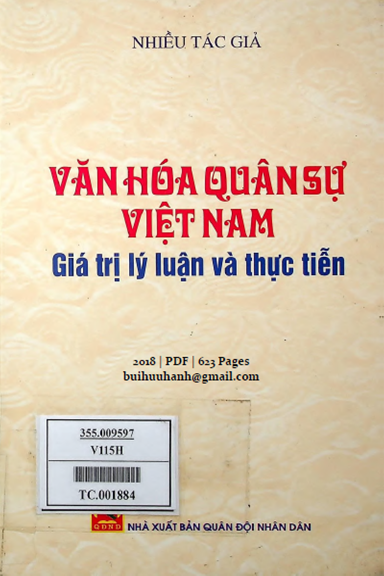 Văn Hóa Quân Sự Việt Nam Giá Trị Lý Luận Và Thực Tiễn (NXB Quân Đội 2018) - Kiều Bách Tuấn 623 Trang