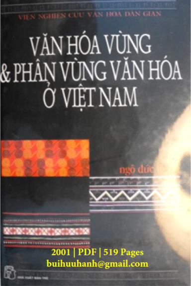 Văn Hóa Vùng Và Phân Vùng Văn Hóa Ở Việt Nam (NXB Trẻ 2001) - Ngô Đức Thịnh, 518 Trang