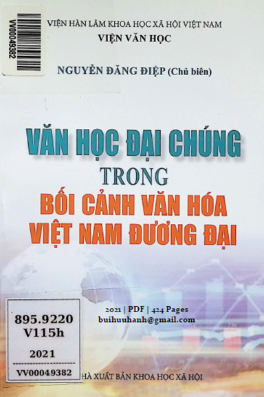 Văn Học Đại Chúng Trong Bối Cảnh Văn Hóa Việt Nam Đương Đại (NXB Khoa Học Xã Hội 2021) - Đăng Điệp