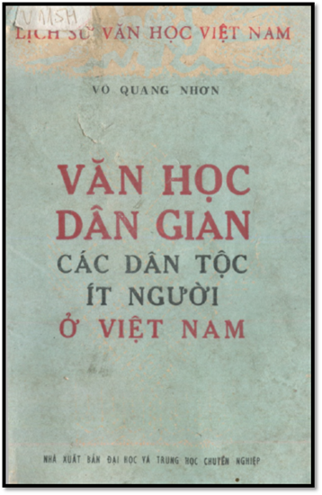 Văn Học Dân Gian Các Dân Tộc Ít Người Ở Việt Nam (NXB Trung Học Chuyên Nghiệp 1983) - Võ Quang Nhơn