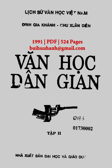 Văn Học Dân Gian Tập 2 (NXB Đại Học 1991) - Đinh Gia Khánh, 524 Trang