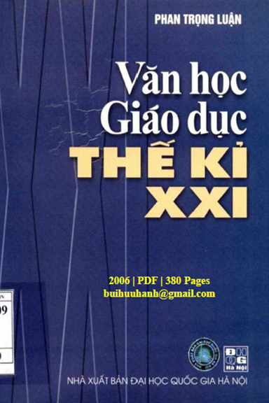 Văn Học Giáo Dục Thế Kỉ XXI (NXB Đại Học Quốc Gia 2006) - Phan Trọng Luận, 380 Trang