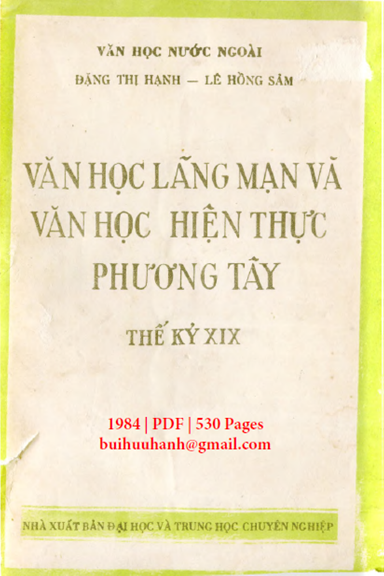 Văn Học Lãng Mạn Và Văn Học Hiện Thực Phương Tây Thế Kỷ XIX - Đặng Thị Hạnh, 530 Trang