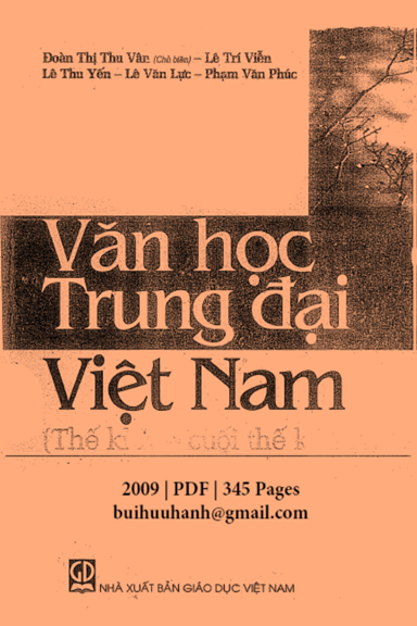 Văn Học Trung Đại Việt Nam (NXB Giáo Dục 2009) - Đoàn Thị Thu Vân, 345 Trang