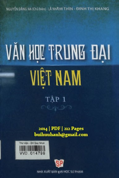 Văn Học Trung Đại Việt Nam Tập 1 (NXB Đại Học Sư Phạm 2014) - Nguyễn Đăng Na, 212 Trang