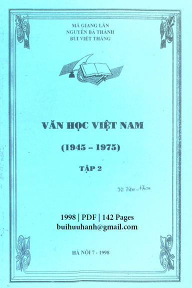 Văn Học Việt Nam 1945-1975 Tập 2 (NXB Giáo Dục 1998) - Mã Giang Lân, 142 Trang