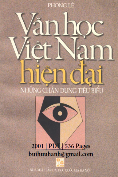 Văn Học Việt Nam Hiện Đại-Những Chân Dung Tiêu Biểu (NXB Đại Học Quốc Gia 2001) - Phong Lê 536 Trang
