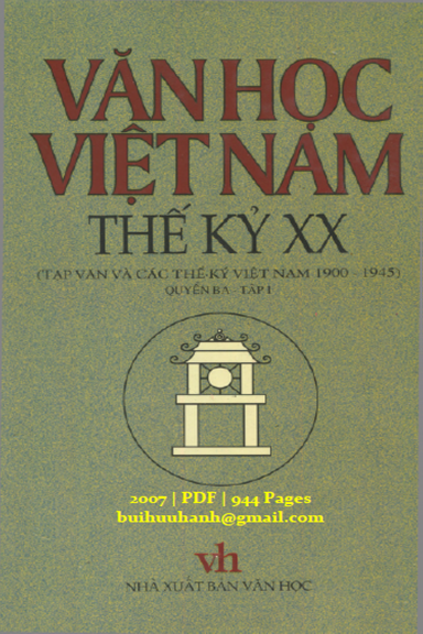 Văn Học Việt Nam Thế Kỷ XX Quyển 3 Tập 1 (NXB Văn Học 2007) - Trịnh Bá Đĩnh, 944 Trang