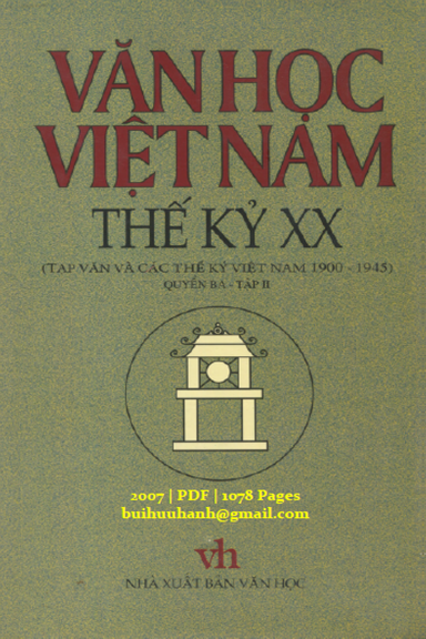 Văn Học Việt Nam Thế Kỷ XX Quyển 3 Tập 2 (NXB Văn Học 2007) - Trịnh Bá Đĩnh, 1078 Trang