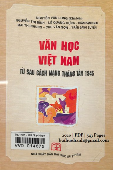 Văn Học Việt Nam Từ Sau Cách Mạng Tháng Tám 1945 (NXB Đại Học Sư Phạm 2020) - Nguyễn Văn Long