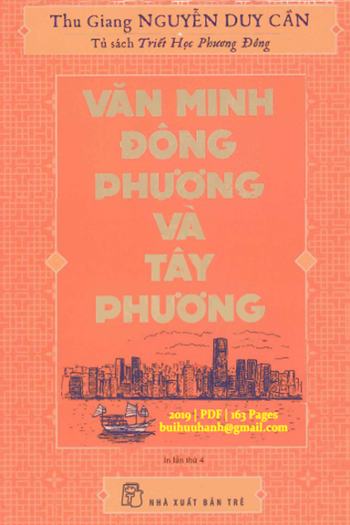 Văn Minh Đông Phương Và Tây Phương (NXB Trẻ 2019) - Nguyễn Duy Cần, 163 Trang