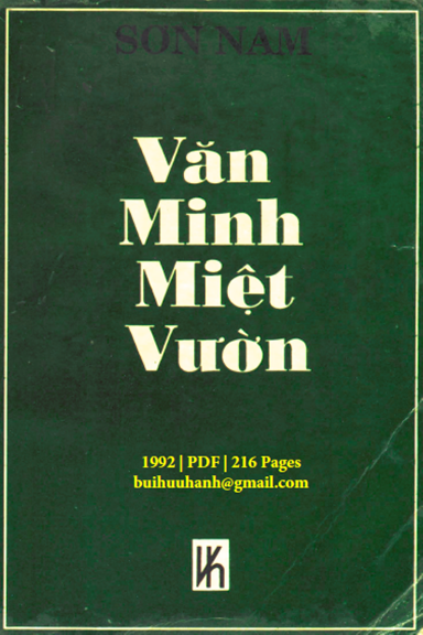 Văn Minh Miệt Vườn (NXB Văn Hóa 1992) - Sơn Nam, 216 Trang