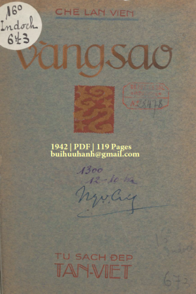 Vàng Sao (NXB Tân Việt 1942) - Chế Lan Viên, 119 Trang
