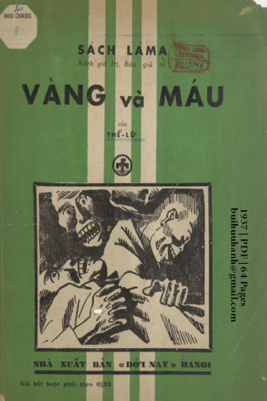 Vàng Và Máu (NXB Đời Nay 1937) - Thế Lữ, 64 Trang