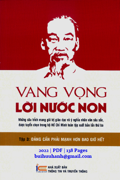 Vang Vọng Lời Nước Non Tập 3 (NXB Thông Tin Truyền Thông 2022) - Lê Hải Bình, 138 Trang