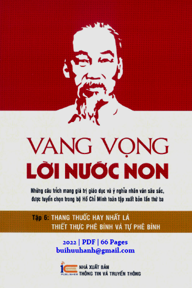 Vang Vọng Lời Nước Non Tập 6 (NXB Thông Tin Truyền Thông 2022) - Lê Hải Bình, 66 Trang