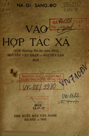 Vào Hợp Tác Xã (NXB Văn Nghệ 1955) - Na-Gi Sang-Đo, 53 Trang