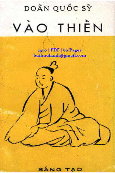 Vào Thiền (NXB Sáng Tạo 1970) - Doãn Quốc Sỹ, 60 Trang