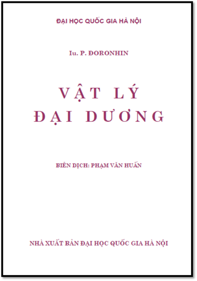 Vật Lý Đại Dương (NXB Đại Học Quốc Gia 2000) - Iu. P. Đorronhin, 432 Trang