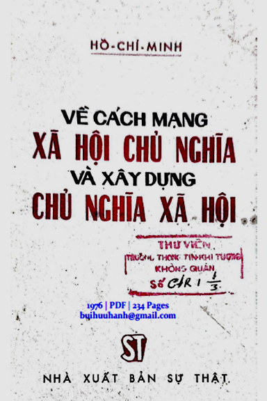 Về Cách Mạng Xã Hội Chủ Nghĩa Và Xây Dựng Chủ Nghĩa Xã Hội (NXB Sự Thật 1976) - Hồ Chí Minh
