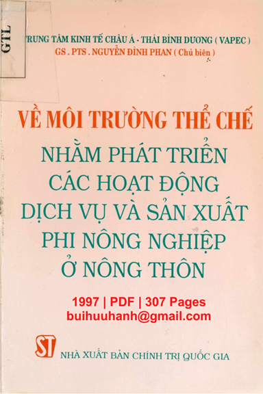 Về Môi Trường Thể Chế Nhằm Phát Triển Các Hoạt Động Dịch Vụ Và Sản Xuất Phi Nông Nghiệp Ở Nông Thôn