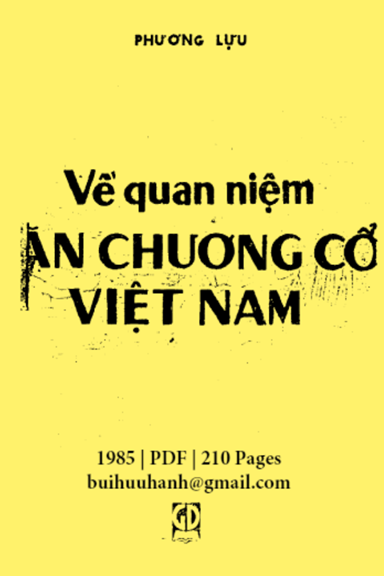 Về Quan Niệm Văn Chương Cổ Việt Nam (NXB Giáo Dục 1985) - Phương Lựu, 210 Trang