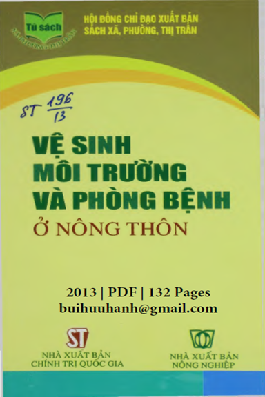 Vệ Sinh Môi Trường Và Phòng Bệnh Ở Nông Thôn (NXB Chính Trị 2013) - Phạm Ngọc Quế, 132 Trang