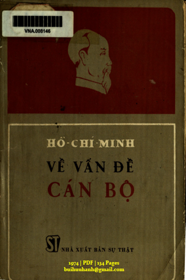 Về Vấn Đề Cán Bộ (NXB Sự Thật 1974) - Hồ Chí Minh, 134 Trang