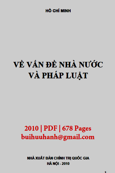 Về Vấn Đề Nhà Nước Và Pháp Luật (NXB Chính Trị 2010) - Hồ Chí Minh, 678 Trang
