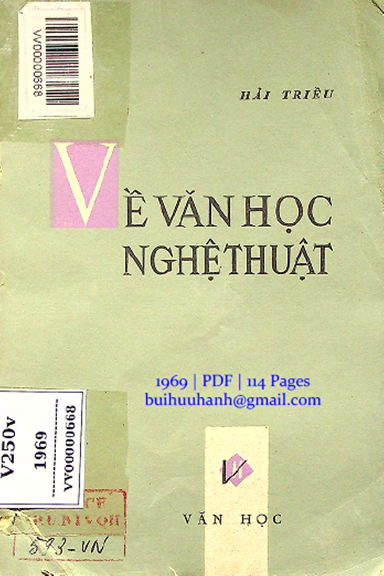 Về Văn Học Nghệ Thuật (NXB Văn Học 1969) - Hải Triều, 114 Trang