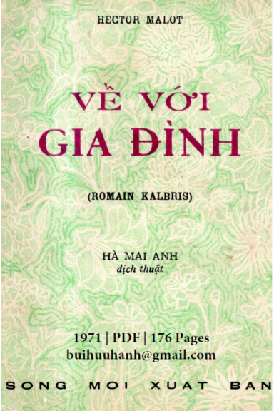 Về Với Gia Đình (NXB Sống Mới 1971) - Hector Malot, 176 Trang