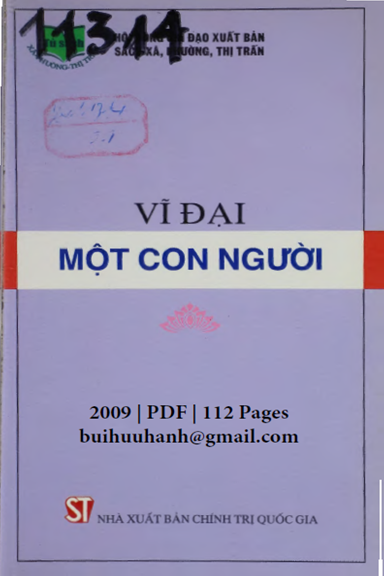 Vĩ Đại Một Con Người (NXB Chính Trị 2009) - Trần Văn Giàu, 112 Trang