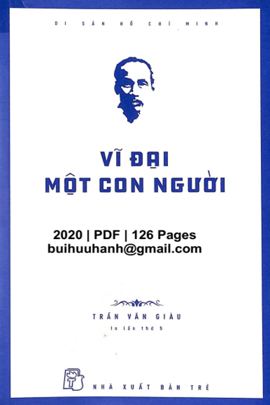 Vĩ Đại Một Con Người (NXB Trẻ 2020) - Trần Văn Giàu, 126 Trang
