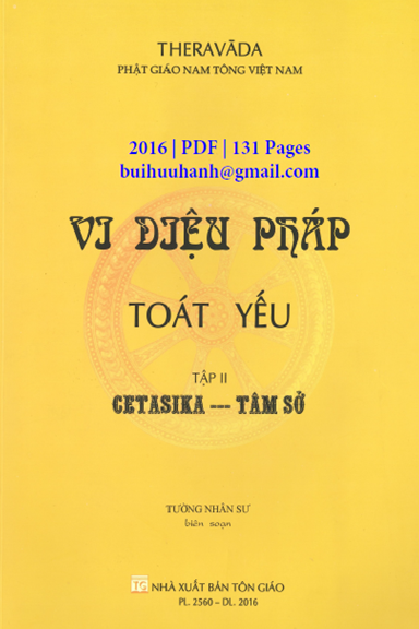 Vi Diệu Pháp Toát Yếu Tập 2-TÂM SỞ (NXB Tôn Giáo 2016) - Tường Nhân Sư, 131 Trang