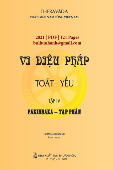 Vi Diệu Pháp Toát Yếu Tập 4-TẠP PHẦN (NXB Thuận Hóa 2021) - Tường Nhân Sư, 121 Trang