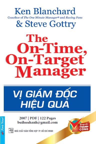Vị Giám Đốc Hiệu Quả (NXB Tổng Hợp 2007) - Ken Blanchard, 122 Trang