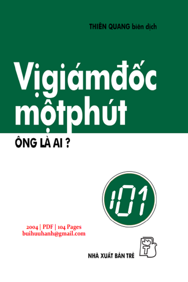 Vị Giám Đốc Một Phút-Ông Là Ai (NXB Trẻ 2004) - Thiên Quang, 104 Trang