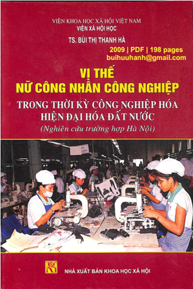 Vị Thế Nữ Công Nhân Công Nghiệp (NXB Khoa Học Xã Hội 2009) - Bùi Thị Thanh Hà, 198 Trang