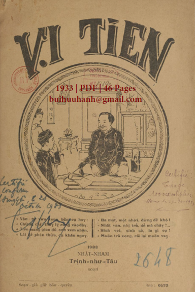 Vị Tiền (NXB Ngô Tử Hạ 1933) - Trịnh Như Tấu, 46 Trang